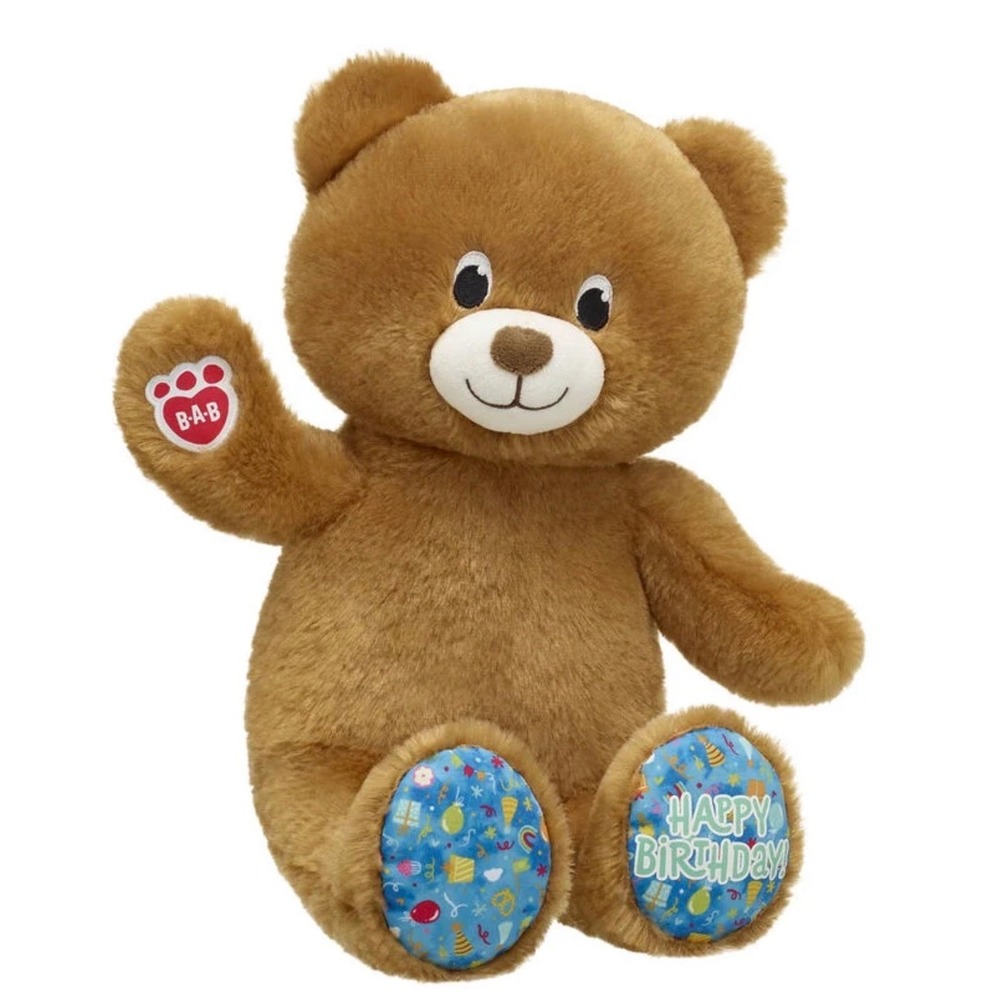 Build-A-Bear Workshop Happy Birthday Treat Teddy Bear Brown Plush Stuffed Animal